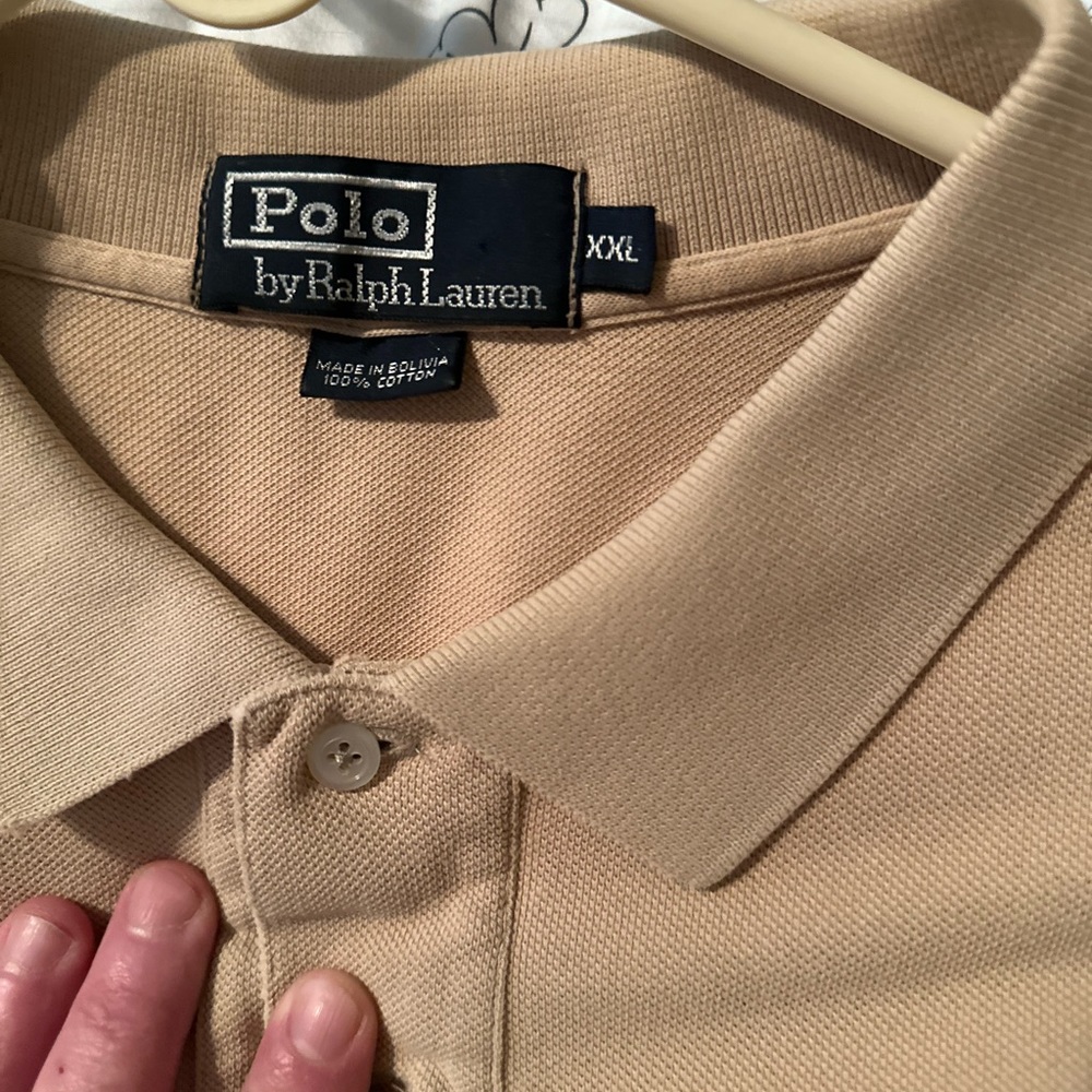 2xl light brown colored Ralph Lauren polo shirt.